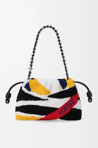 Loewe Pleated Shoulder Bag In Multi