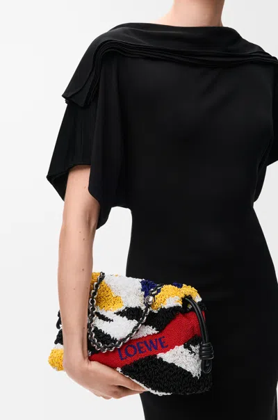 Loewe Pleated Shoulder Bag In Multi