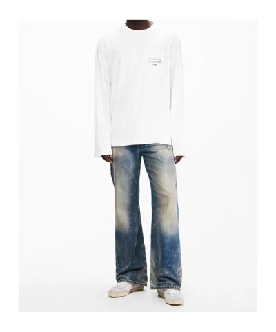 Acne Studios Washed Relaxed Straight-leg Jeans In Animal Print