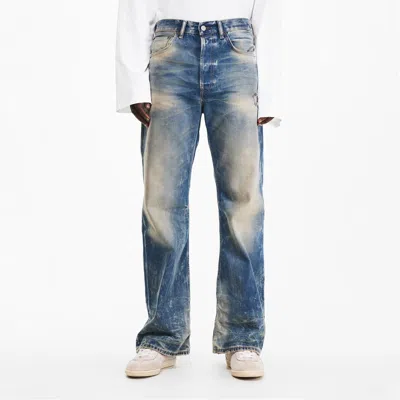 Acne Studios Washed Relaxed Straight-leg Jeans In Animal Print