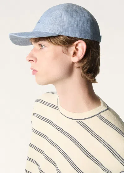 Loro Piana Baseball Cap In Blue