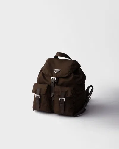 Prada Small Re-nylon Backpack In Brown