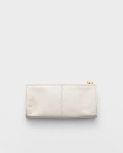 Prada Leather Pouch In White