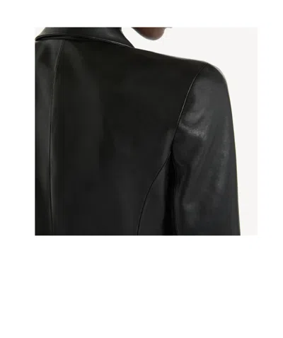 Balmain Structured-shoulder Lambskin Jacket In Black