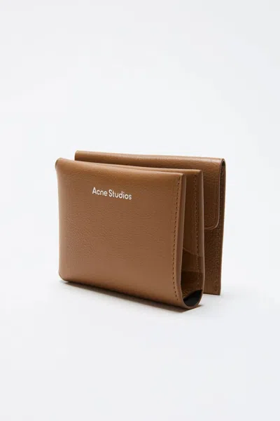 Acne Studios Fold Wallet In Brown