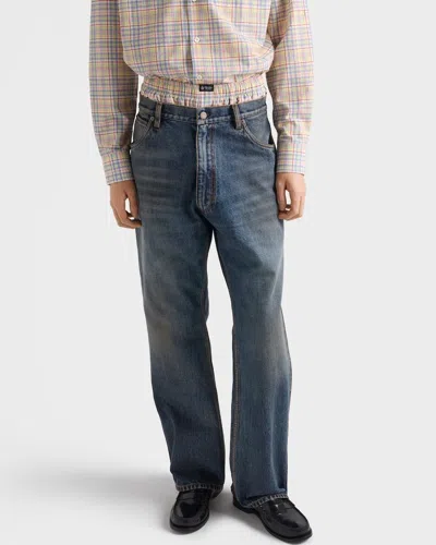 Prada Five-pocket Denim Jeans In Blue
