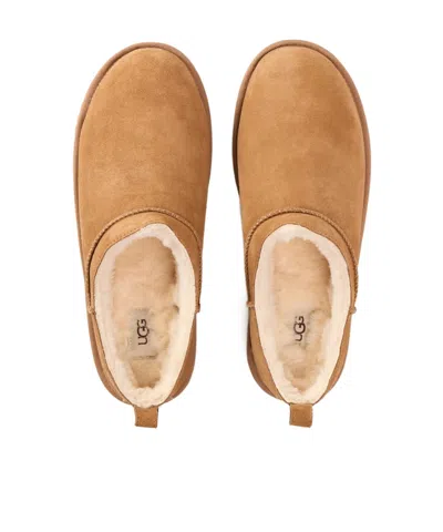 Ugg Classic Micro Low Suede Ankle Boot In Brown