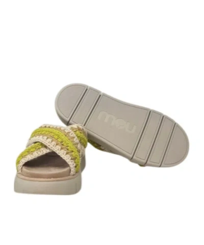 Mou Bounce Platform Sandals In Green