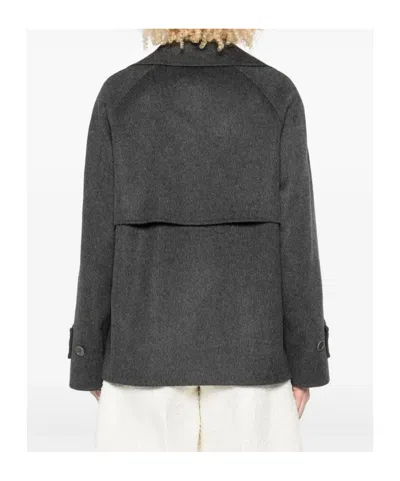 Joseph Double-breasted Coat In Gray