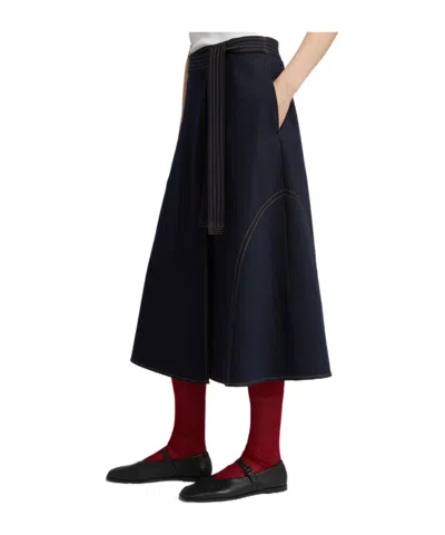 Max Mara Flared Skirt In Black
