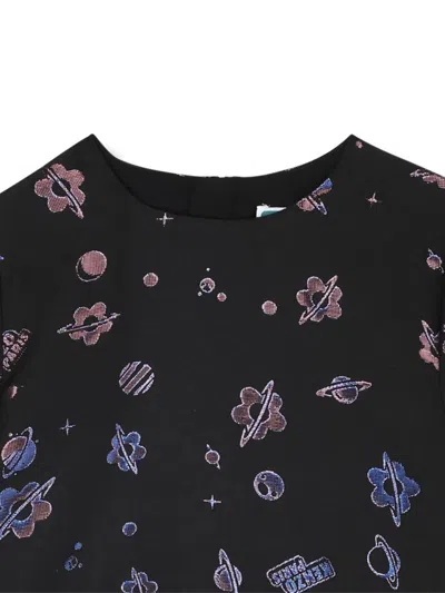 Kenzo Patterned Dress In Black