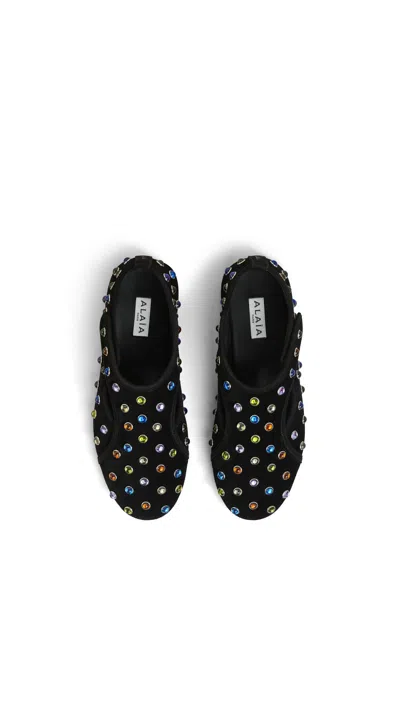 Alaïa Flex Flats In Black