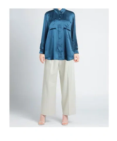 Burberry Solid Colour Shirts  Blouses In Blue