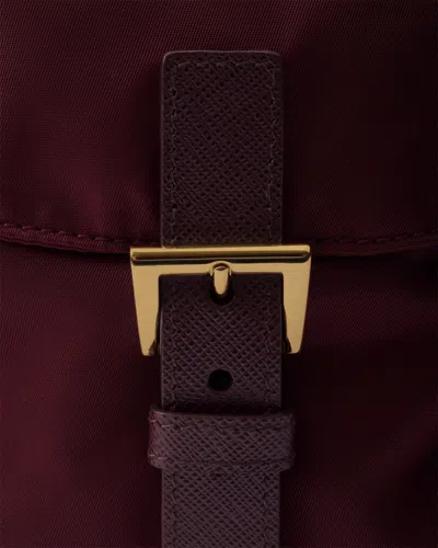 Prada Vela Medium Recycled Nylon Backpack In Purple