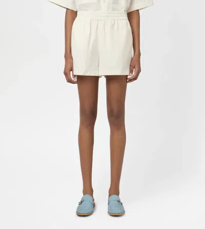 Tod's Elasticated Shorts In Neutral