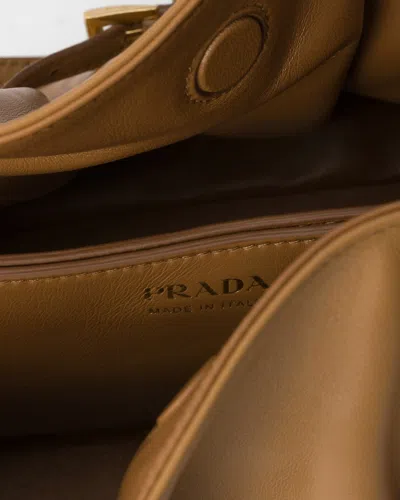 Prada Dada Small Nappa Leather Bag In Brown