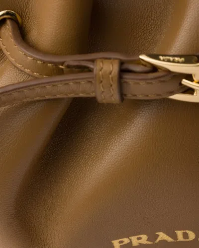 Prada Dada Small Nappa Leather Bag In Brown