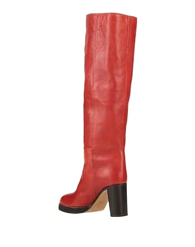 Isabel Marant Woman Knee Boots Brick Red Size 6 Calfskin In Red