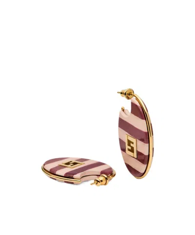 Fendi Forever Earrings In Brown