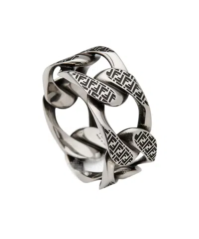 Fendi Ff Ring In Metallic