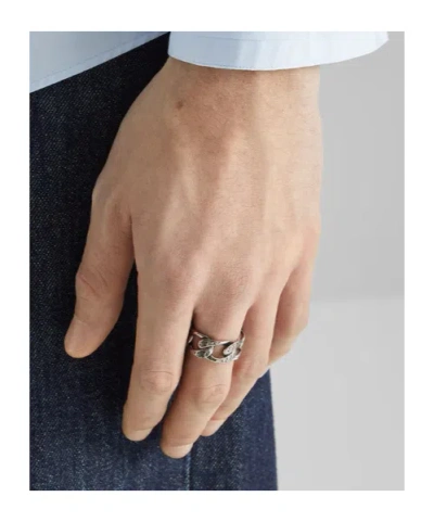 Fendi Ff Ring In Metallic
