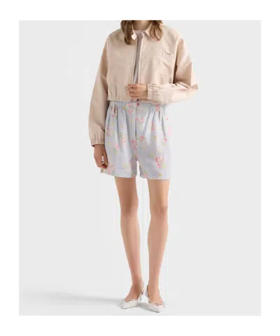 Prada Faille Blouson Jacket In Pink