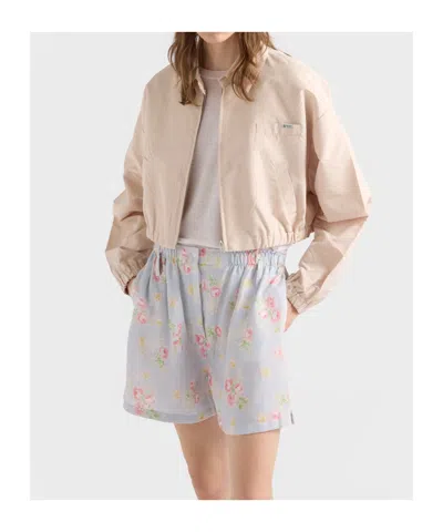 Prada Faille Blouson Jacket In Pink
