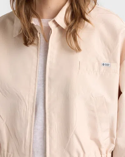 Prada Faille Blouson Jacket In Pink