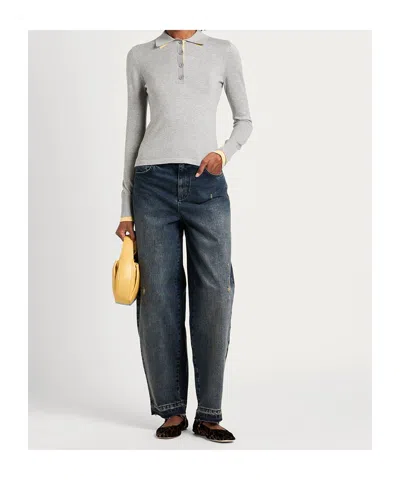 Maxco. Button Neck Sweater In Multi