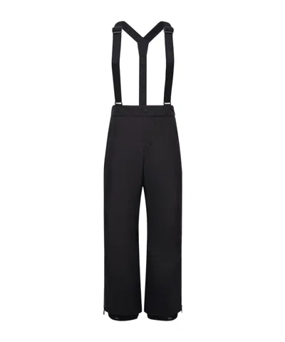 Moncler Adjustable Strap Nylon Technical Pants In Black