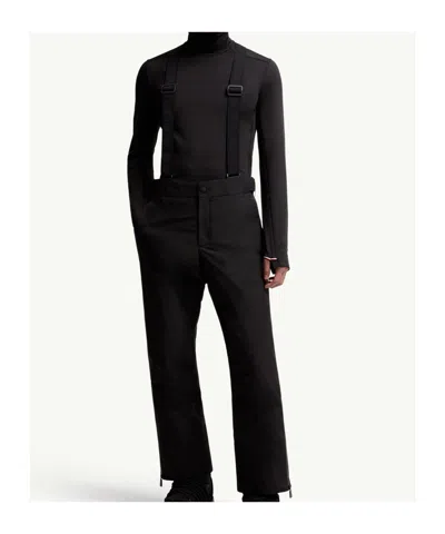 Moncler Adjustable Strap Nylon Technical Pants In Black