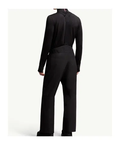 Moncler Adjustable Strap Nylon Technical Pants In Black