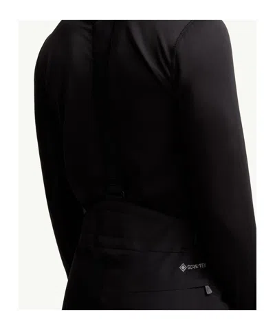 Moncler Adjustable Strap Nylon Technical Pants In Black