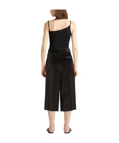 Max Mara Solid Color Casual Trousers In Black