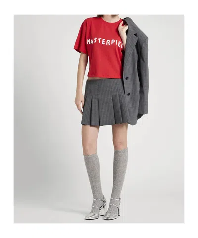 Maxco. Printed Short-sleeved T-shirt In Red