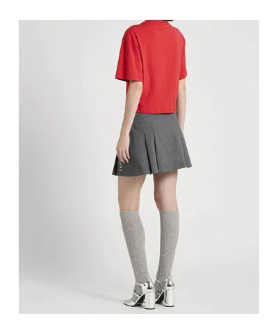 Maxco. Printed Short-sleeved T-shirt In Red