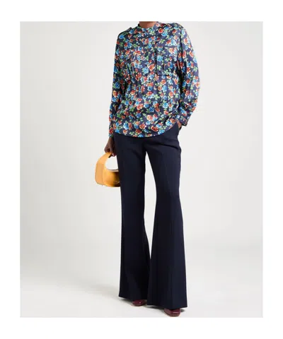 Maxco. Floral Pattern Shirt In Blue