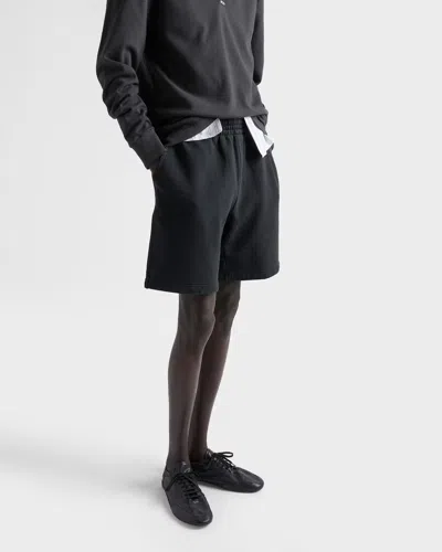 Prada Bermudas Aus Baumwolle In Black