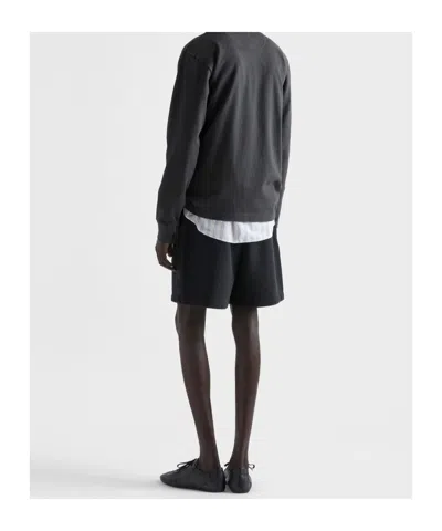 Prada Bermudas Aus Baumwolle In Black