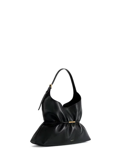 Balmain Sphynx Medium Bag In Smooth Leather In Black