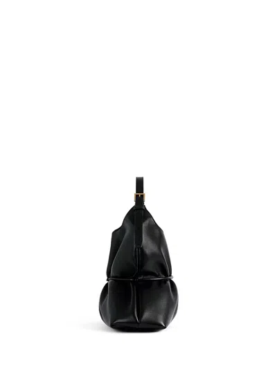 Balmain Sphynx Medium Bag In Smooth Leather In Black