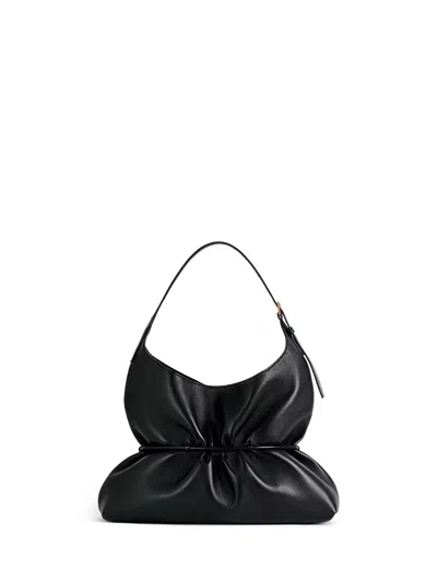 Balmain Sphynx Medium Bag In Smooth Leather In Black