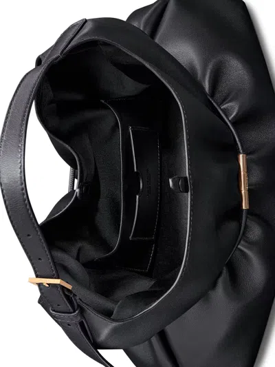 Balmain Sphynx Medium Bag In Smooth Leather In Black