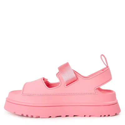 Ugg Sandals Open Toe Platform Sole Pull Tab In Pink