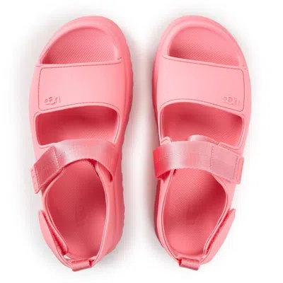 Ugg Sandals Open Toe Platform Sole Pull Tab In Pink