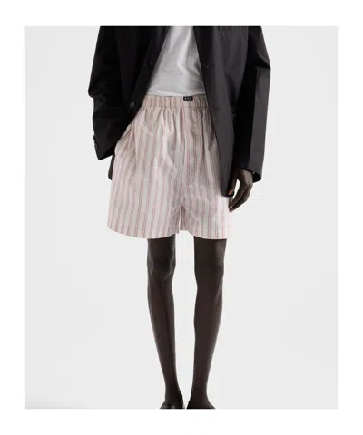 Prada Poplin Bermudas In Purple