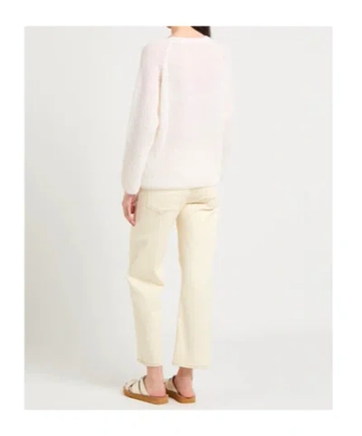 Max Mara Long-sleeved Sweater In White