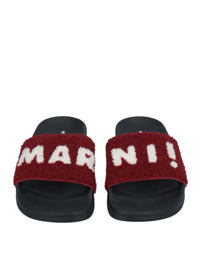 Marni Minimalist Solid Color Slippers In Black