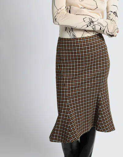 Marni Houndstooth Flared Skirt In Multi