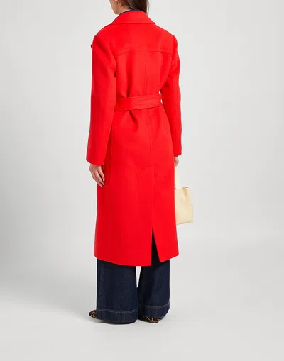 Maxco. Collared Coat In Red